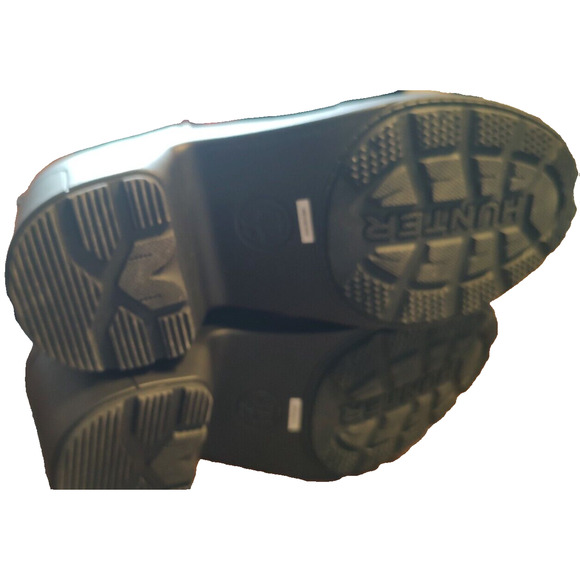 HUNTER Discoverer Mid Lace-Up Heel Boots BLACK Size 10 NEW NWOB - Picture 6 of 7